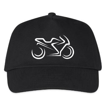 Motorrad Linien Superbike - Illustration für Biker - Kinder Basecap - Schwarz - Vorne