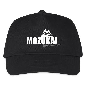 OFFICIAL MOZUKAI white logo - Kids’ Baseball Cap - black - Front