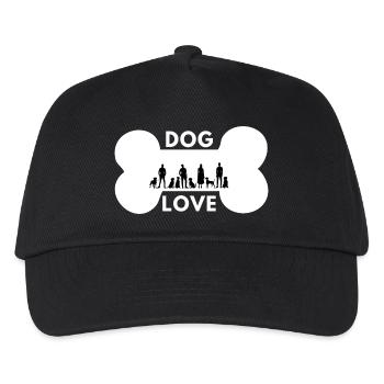 Dogs love with people (Black background) - Kids’ Baseball Cap - black - Front