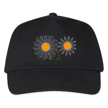 Sonnenblumen - Kinder Basecap - Schwarz - Vorne