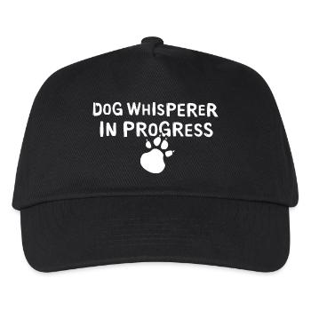 Dog whisperer with dog paw - funny sayings - Kids’ Baseball Cap - black - Front