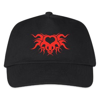 1 Tribal Heart Red - Kids’ Baseball Cap - black - Front