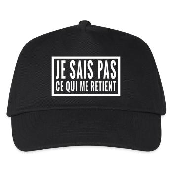je sais pas ce qui me retient - Casquette de baseball Enfant - noir - Devant