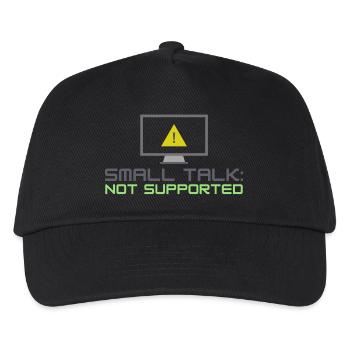 Small Talk Not Supported - Kids’ Baseball Cap - black - Front