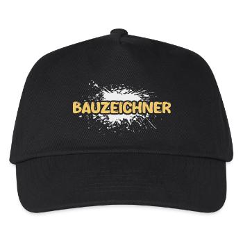 Job Bauzeichner - Kinder Basecap - Schwarz - Vorne