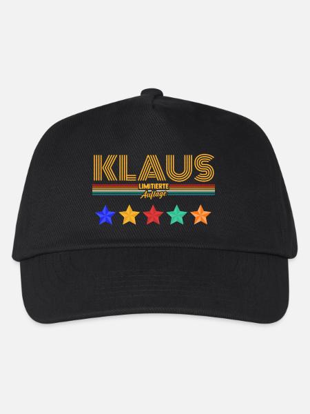 Klaus - Kinder Basecap - Schwarz