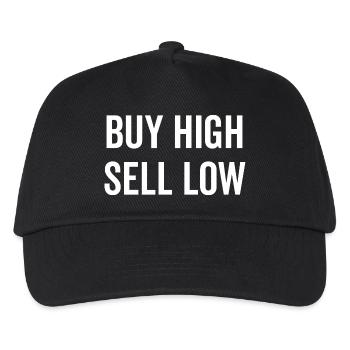 Buy High Sell Low - Kids’ Baseball Cap - black - Front