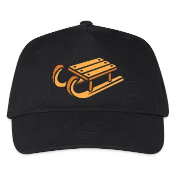 Winter Sleigh Cartoon Style - Kids’ Baseball Cap - black - Front