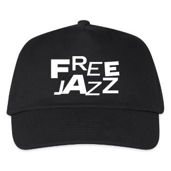 Free Jazz Bold Typografie - Kinder Basecap - Schwarz - Vorne