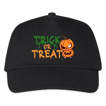 Citrouille d’Halloween Trick or Treat - Casquette de baseball Enfant - noir - Devant