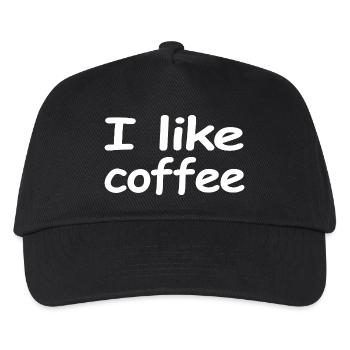 Kaffee - Kinder Basecap - Schwarz - Vorne