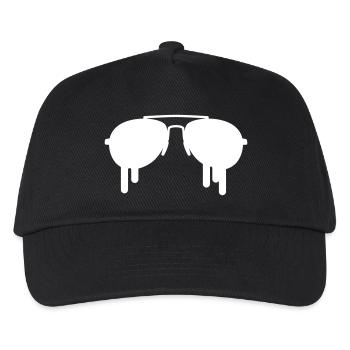 Sonnenbrille schmelzend – Aviator Cool Swag Design - Kinder Basecap - Schwarz - Vorne