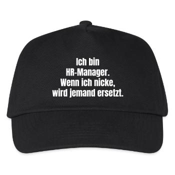 HR Manager Threatening Statement Saying - Kids’ Baseball Cap - black - Front