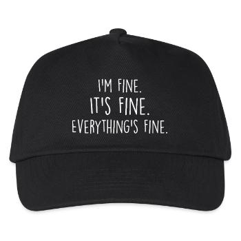 i'm fine, it's fine, everything's fine - Casquette de baseball Enfant - noir - Devant