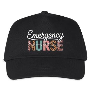 Infirmière d’urgence Imprimé léopard - Casquette de baseball Enfant - noir - Devant
