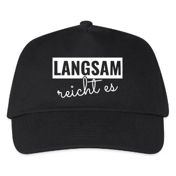 Langsam reicht es - Kinder Basecap - Schwarz - Vorne