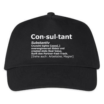 Consultant Berater lustige Definition - Kinder Basecap - Schwarz - Vorne