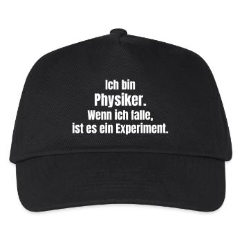 Physiker Humor Fall-Experiment - Kinder Basecap - Schwarz - Vorne