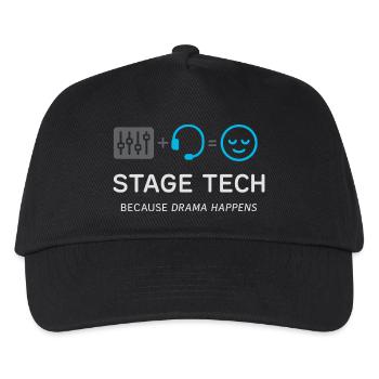 Theatertechnik-crew Bühnentechniker Ton - Kinder Basecap - Schwarz - Vorne