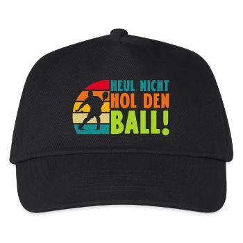 Padelspiel HEUL NICHT HOL DEN BALL Lustiges - Kinder Basecap - Schwarz - Vorne