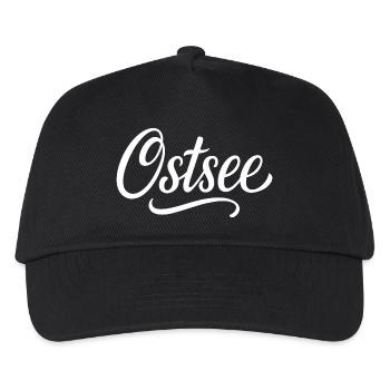 Ostsee Kalligraphie Kontrast - Kinder Basecap - Schwarz - Vorne