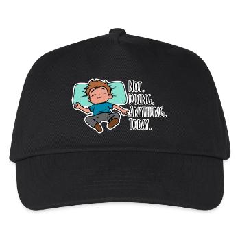 Aujourd’hui, je ne fais rien, absolument rien ! - Casquette de baseball Enfant - noir - Devant
