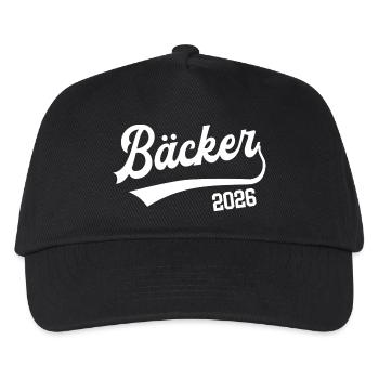 Bäcker 2026 Ausbildung Beruf Bäckerei Azubi - Kinder Basecap - Schwarz - Vorne
