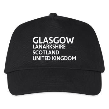 Glasgow – Scotland Textdesign - Casquette de baseball Enfant - noir - Devant