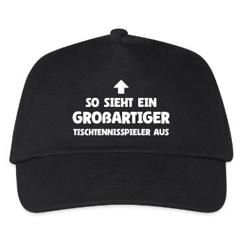 So sieht ein großartiger Tischtennisspieler aus - Kinder Basecap - Schwarz - Vorne