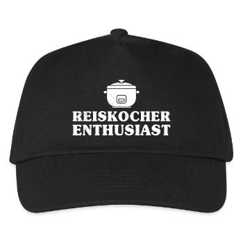 Kochen REISKOCHER ENTHUSIAST Lustiges - Kinder Basecap - Schwarz - Vorne