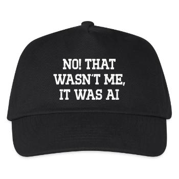 Nein, das war nicht ich, es war KI. - Kinder Basecap - Schwarz - Vorne