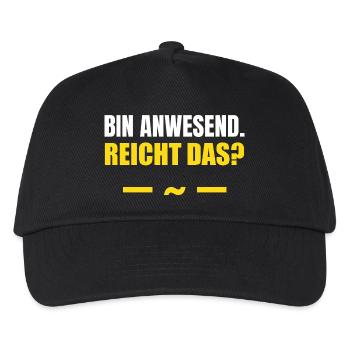 I'm present, that's enough - Kids’ Baseball Cap - black - Front