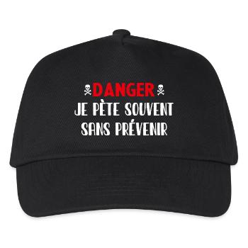 Danger ohne Vorwarnung - Kinder Basecap - Schwarz - Vorne