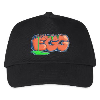 Ei, gezogenes Wort - Kinder Basecap - Schwarz - Vorne