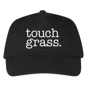Toucher l’herbe blanche - Casquette de baseball Enfant - noir - Devant