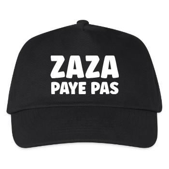 Zaza doesn't pay - Kids’ Baseball Cap - black - Front