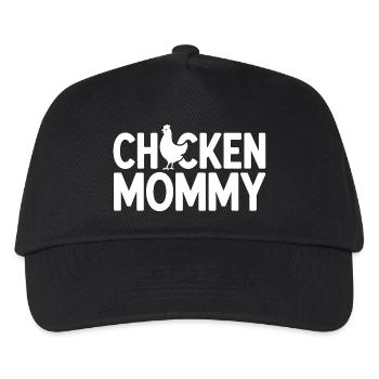Chicken Mommy Hühner Mom Bäuerin Muttertag Huhn - Kinder Basecap - Schwarz - Vorne