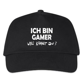 Gamer - Kinder Basecap - Schwarz - Vorne
