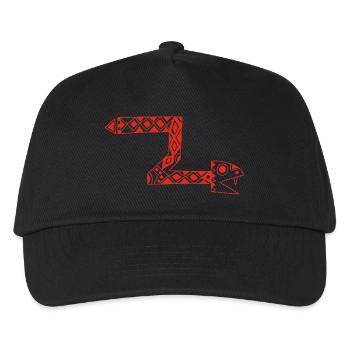 Rote Totem-Schlange - Kinder Basecap - Schwarz - Vorne