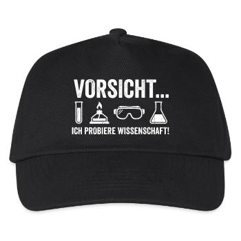 Chemie Humor Shirt für Wissenschaft Fans - Kinder Basecap - Schwarz - Vorne