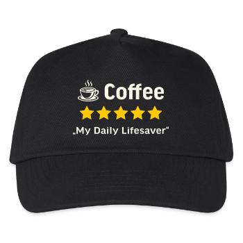 Coffee 5 stars – My daily lifesaver - Kids’ Baseball Cap - black - Front