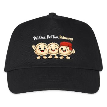 Pel One, Pel Two, Pelmany – Pelmeni Freunde - Kinder Basecap - Schwarz - Vorne