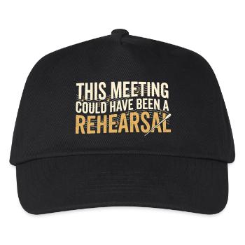 Probe statt Meeting | Musiklehrer Humor - Kinder Basecap - Schwarz - Vorne