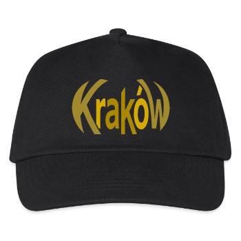 Krakau, Kraków Emblem Typo - Kinder Basecap - Schwarz - Vorne