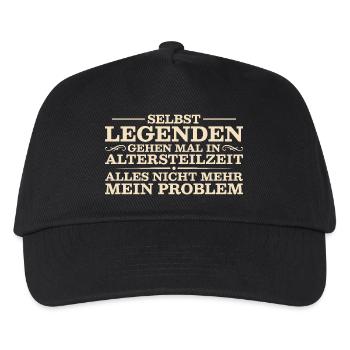 Selbst Legenden gehen mal in Altersteilzeit - Kinder Basecap - Schwarz - Vorne