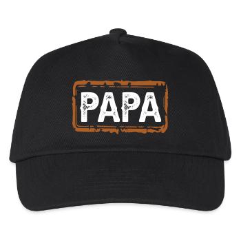 papa - Kinder Basecap - Schwarz - Vorne