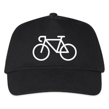 Vélo de route / Vélo / Vélo (Symbole / Icône / Blanc) - Casquette de baseball Enfant - noir - Devant