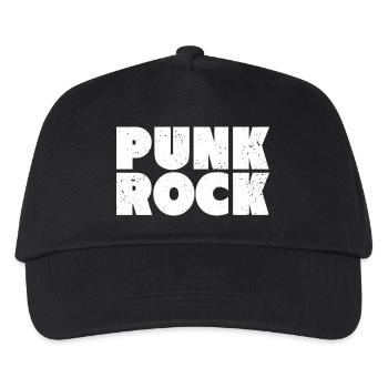 Punkrock Mutige Typografie - Kinder Basecap - Schwarz - Vorne