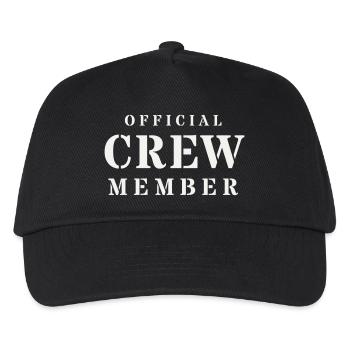 Official Crew Member Stencil Staff Event Security - Kinder Basecap - Schwarz - Vorne