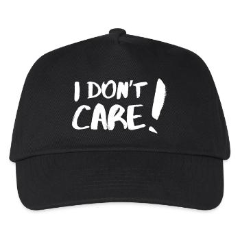 I don't care (I don't care, I don't care) - Kinder Basecap - Schwarz - Vorne